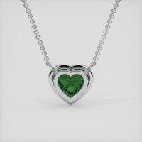 3.50 Ct. Green Sapphire Necklace, 14K White Gold 4