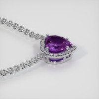 5.17 Ct. Purple Sapphire Necklace, 14K White Gold 3