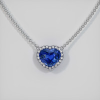 5.55 Ct. Sapphire Necklace, 18K White Gold 1