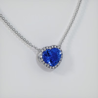 5.55 Ct. Sapphire Necklace, 18K White Gold 2