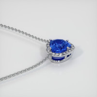 5.55 Ct. Sapphire Necklace, 18K White Gold 3