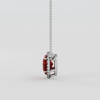 1.52 Ct. Ruby Necklace, 18K White Gold 3