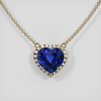 4.02 Ct. Sapphire Necklace, 14K Yellow Gold 1