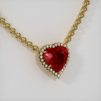8.01 Ct. Ruby Necklace, 14K Yellow Gold 2