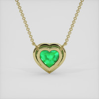 8.54 Ct. Emerald Necklace, 18K Yellow Gold 4