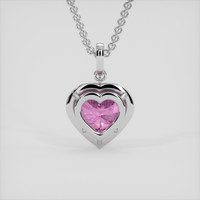 4.21 Ct. Purplish Pink Tourmaline Pendant, Platinum 950 4