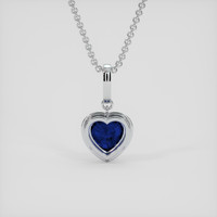 2.07 Ct. Blue Sapphire Pendant, Platinum 950 4