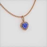 2.00 Ct. Blue Sapphire Pendant, 14K Rose Gold 2