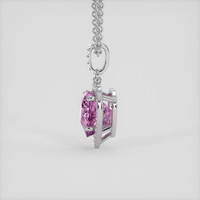 4.21 Ct. Purplish Pink Tourmaline Pendant, 14K White Gold 3