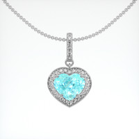 1.83 Ct. Gemstone Pendant, 14K White Gold 1