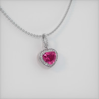 2.03 Ct. Sapphire Pendant, 14K White Gold 2