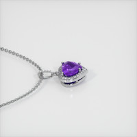 2.05 Ct. Purple Sapphire Pendant, 14K White Gold 3