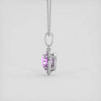 2.00 Ct. Purple Sapphire Pendant, 14K White Gold 3