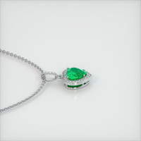 3.67 Ct. Emerald  Pendant - 18K White Gold