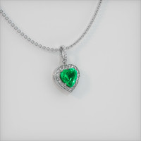 Emerald Pendant 1.67 Ct., 18K White Gold Preview