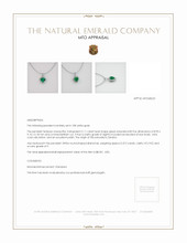 Emerald Pendant 2.11 Ct., 18K White Gold Appraisal