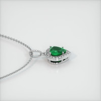 1.98 Ct. Emerald Pendant, 18K White Gold 3