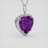 25.79 Ct. Purple Amethyst Pendant, 18K White Gold 2