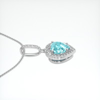 1.83 Ct. Gemstone Pendant, 18K White Gold 3