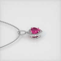 2.03 Ct. Pinkish Purple Sapphire Pendant, 18K White Gold 3