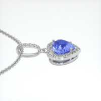 2.07 Ct. Blue Sapphire Pendant, 18K White Gold 3