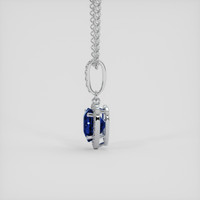 2.07 Ct. Blue Sapphire Pendant, 18K White Gold 3