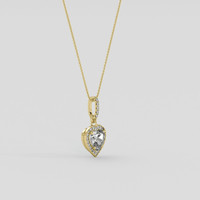 1.63 Ct. White Spinel Pendant, 10K Yellow Gold 2
