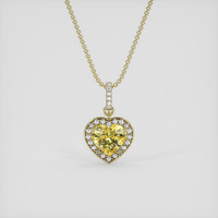 1.51 Ct. Yellow Sapphire Pendant, 14K Yellow Gold 1