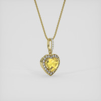 1.51 Ct. Yellow Sapphire Pendant, 14K Yellow Gold 2