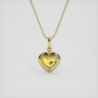 1.51 Ct. Yellow Sapphire Pendant, 14K Yellow Gold 4