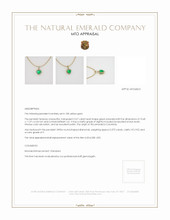 Emerald Pendant 3.67 Ct., 18K Yellow Gold Appraisal