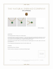 Emerald Pendant 2.11 Ct. 18K Yellow Gold Appraisal