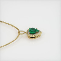 2.64 Ct. Emerald  Pendant - 18K Yellow Gold