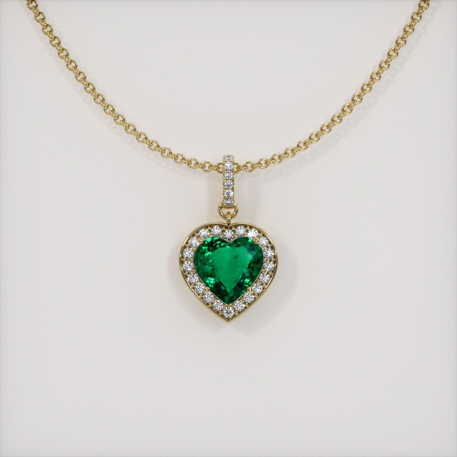 Shop Elegant Romance Emerald & Diamond Pendant for Women | Gehna