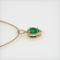 1.98 Ct. Emerald Pendant, 18K Yellow Gold 3