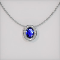 1.53 Ct. Sapphire Pendant, Platinum 950 1