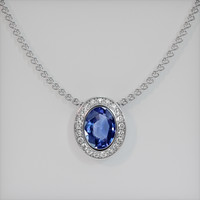 2.06 Ct. Gemstone Pendant, Platinum 950 1