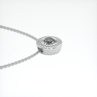 1.15 Ct. White Sapphire Pendant, Platinum 950 3