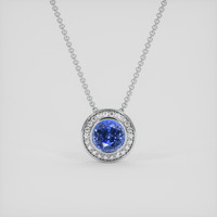 1.21 Ct. Blue Sapphire Pendant, Platinum 950 1