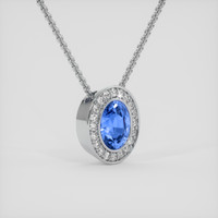 4.04 Ct. Blue Sapphire Pendant, Platinum 950 2