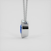 4.04 Ct. Blue Sapphire Pendant, Platinum 950 3