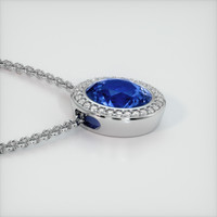 18.06 Ct. Blue Sapphire Pendant, Platinum 950 3