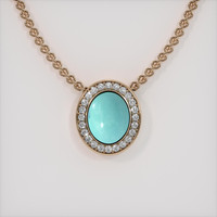 2.73 Ct. Gemstone Pendant, 14K Rose Gold 1