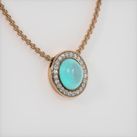 2.73 Ct. Gemstone Pendant, 14K Rose Gold 2