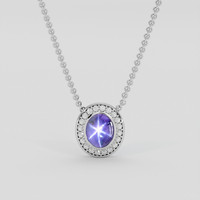 2.41 Ct. Purple Sapphire Pendant, Silver 1