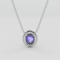 2.41 Ct. Purple Sapphire Pendant, Silver 4