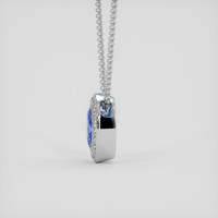 3.49 Ct. Blue Sapphire Pendant, 10K White Gold 3