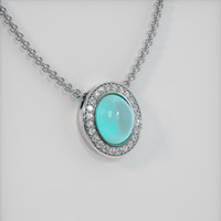 2.73 Ct. Gemstone Pendant, 14K White Gold 2