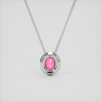 2.02 Ct. Padparadscha Sapphire Pendant, 14K White Gold 4