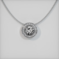0.53 Ct. Sapphire Pendant, 14K White Gold 1